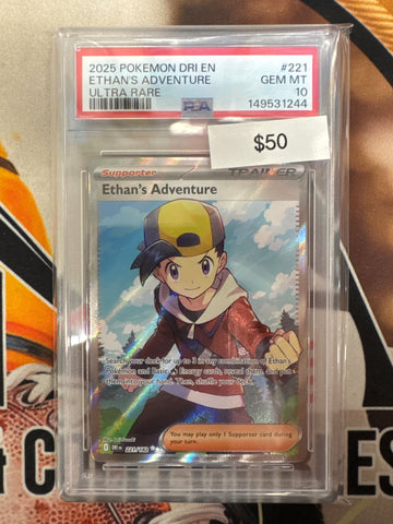 Pokémon Ethan’s Adventure 221/182 Ultra Rare Destined Rivals PSA 10