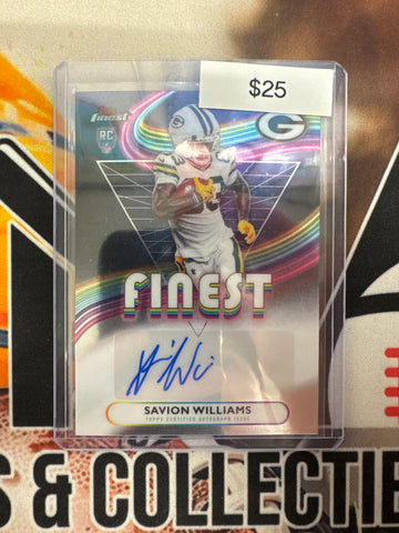 2025 Topps Finest NFL Savion Williams Rookie Finest Autograph