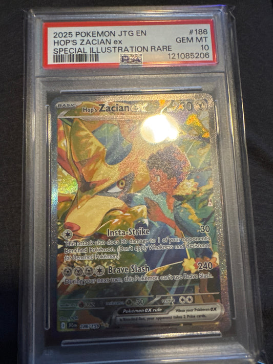 Pokemon Hop’s Zacian ex 186/159 PSA 10