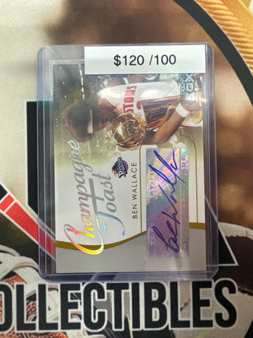2005 Topps Luxury Box NBA Ben Wallace Champagne Toast Autograph /100