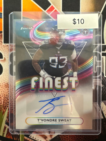 2025 Topps Finest NFL T’Vondre Sweat Finest Autograph