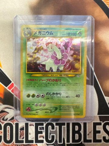 Pokémon Japanese Meganium Holo Neo Premium File 1 No. 154 NM