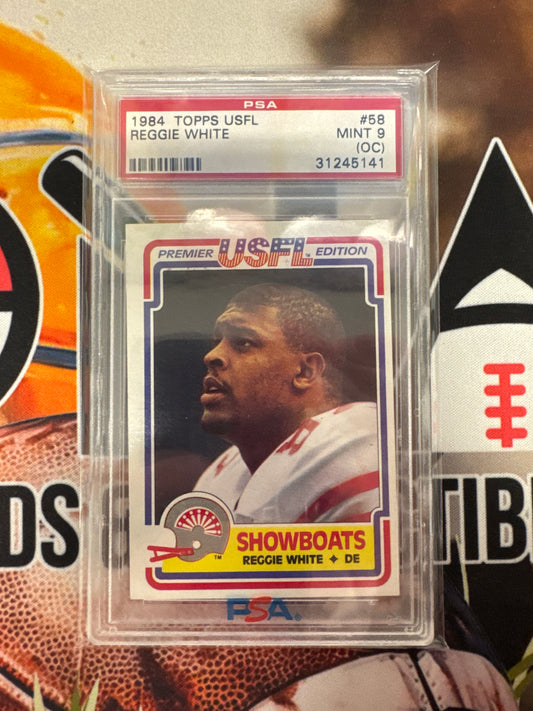1984 Topps USFL Reggie White Showboats PSA 9(OC)
