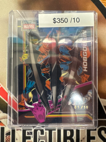 2026 Topps Chrome Marvel Hobgoblin Clawed Chrome Black Refractor /10