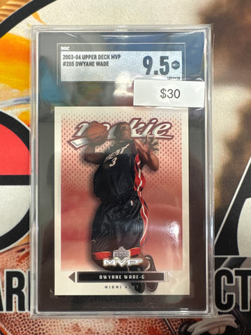 2003-04 Upper Deck MVP Basketball Dwyane Wade Rookie SGC 9.5