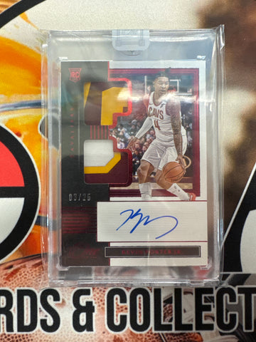2019-20 Panini One And One NBA Kevin Porter Jr. Rookie Dual Patch Autograph /25
