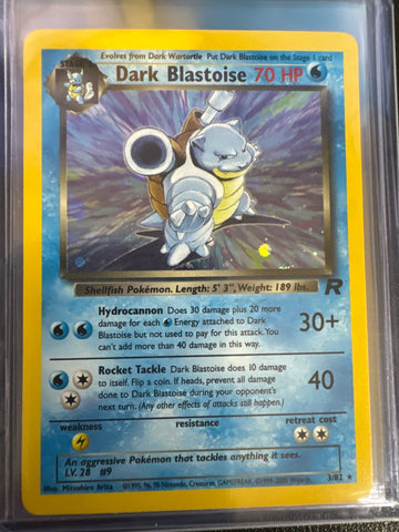 Pokémon Dark Blastoise Team Rocket Holo 3/82 LP