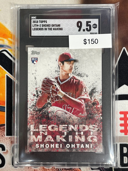 2018 Topps Baseball Shohei Ohtani Legends In The Making Rookie SGC 9.5
