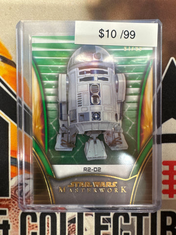 2025 Topps Star Wars Masterwork R2-D2 Green Refractor /99