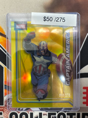 2026 Topps Chrome Marvel Captain America Yellow Refractor /275