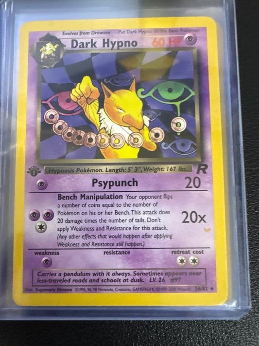 Pokemon Dark Hypno 26/82 1st edition Team Rocket