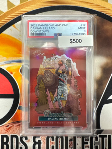 2022 Panini One And One NBA Damian Lillard Downtown PSA 9