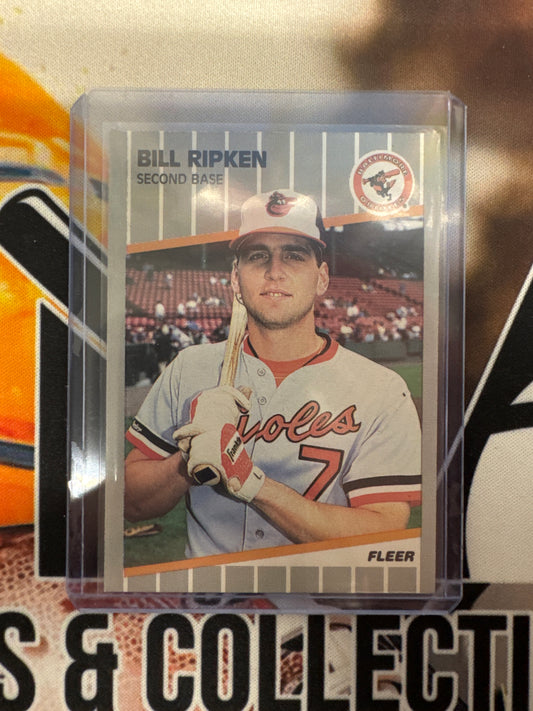 1989 Fleer MLB Bill Ripken Black Box Bat Knob