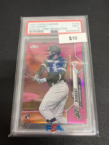 2020 Topps Chrome Update Luis Robert Rookie Pink Refractor PSA 9