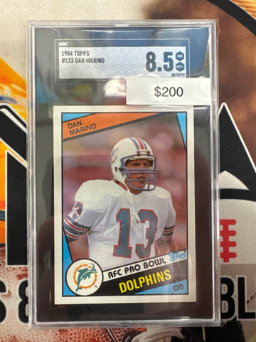 1984 Topps NFL Dan Marino AFC Pro Bowl SGC 8.5