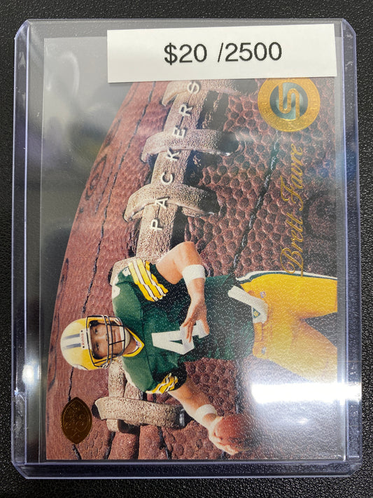 1996 Donruss Leaf Brett Favre Statistical Standout Die-Cut /2500