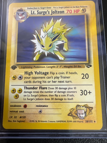 Pokémon Lt. Surge’s Jolteon Gym Challenge 1st Edition 28/132