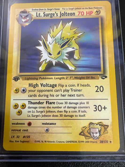 Pokémon Lt. Surge’s Jolteon Gym Challenge 1st Edition 28/132