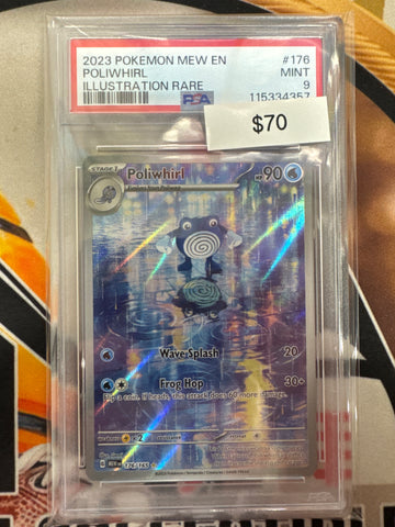 2023 Pokemon MEW 151 Poliwhirl 176/165 Illustration Rare PSA 9