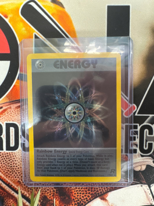 Pokémon Rainbow Energy Team Rocket Holo 17/82 LP