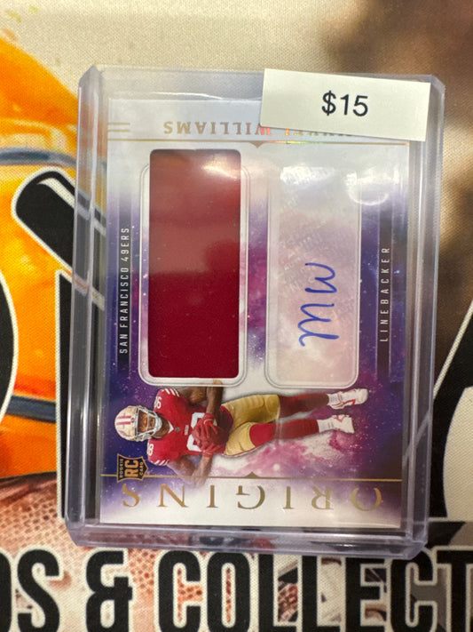 2025 Panini Origins NFL Mykel Williams Rookie Patch Autograph