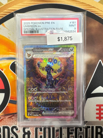 Pokémon Umbreon ex Special Illustration Rare Prismatic Evolution 161/131 PSA 9