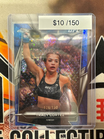 2026 Topps Chrome UFC Tracy Cortez Blue Mini Diamond Refractor /150