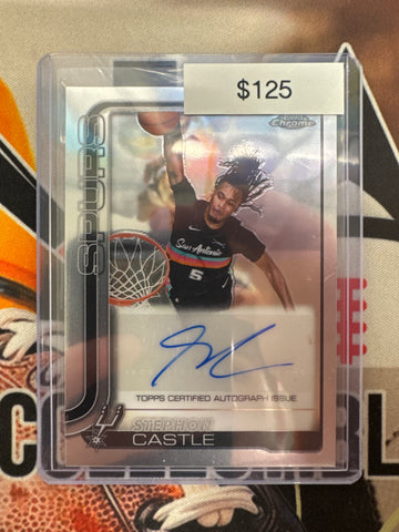 2026 Topps Chrome NBA Update Stephen Castle Base Autograph
