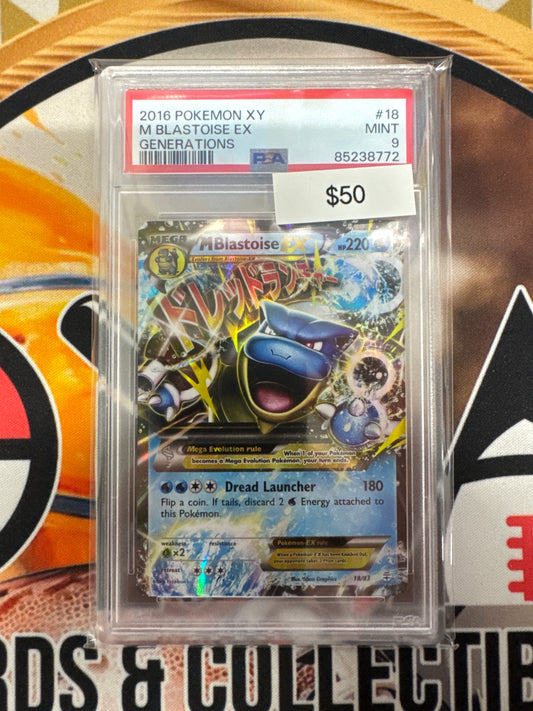 2016 Pokémon XY M Blastoise Ex Generations 18/83 PSA 9