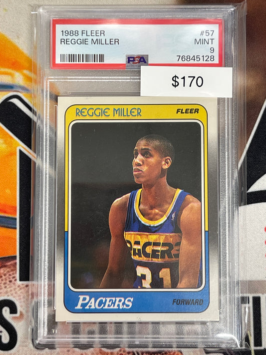 1988 Fleer Basketball Reggie Miller PSA 9