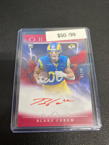 2024 Panini Origins Blake Corum Rookie Auto Red /99