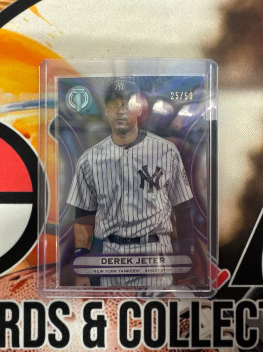 2025 Topps Tribute MLB Derek Jeter Purple Refractor /50