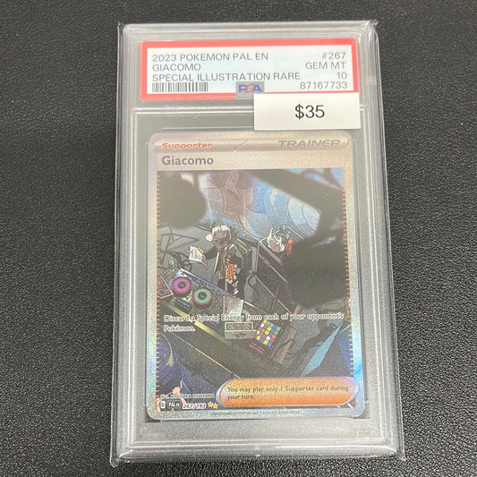 2023 Pokémon Giacomo Paldea Evolved Special Illustration Rare 267/193 PSA 10