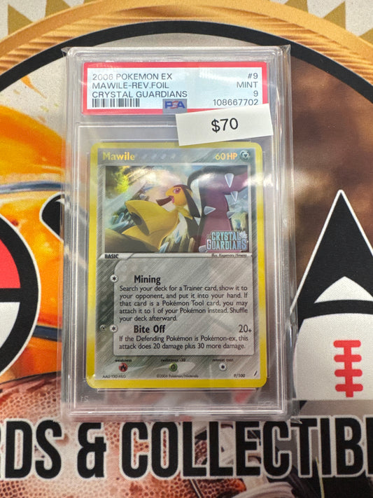 2006 Pokemon EX Mawile Reverse Holo 9/100 Crystal Guardians PSA 9