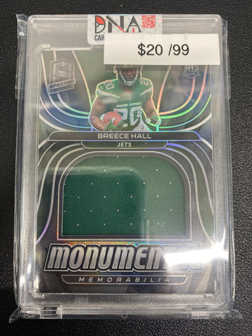 2022 Spectra Breece Hall Monumental Memorabilia Rookie Patch /99