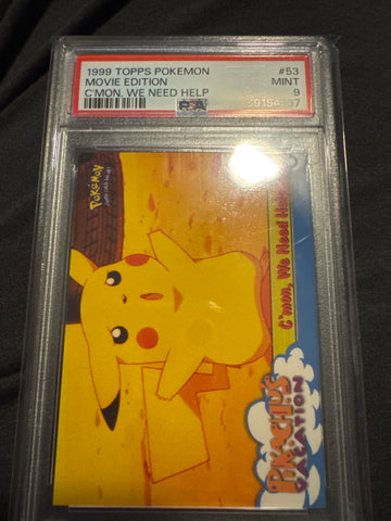 Pokemon Topps Pikachu Movie Edition PSA 9