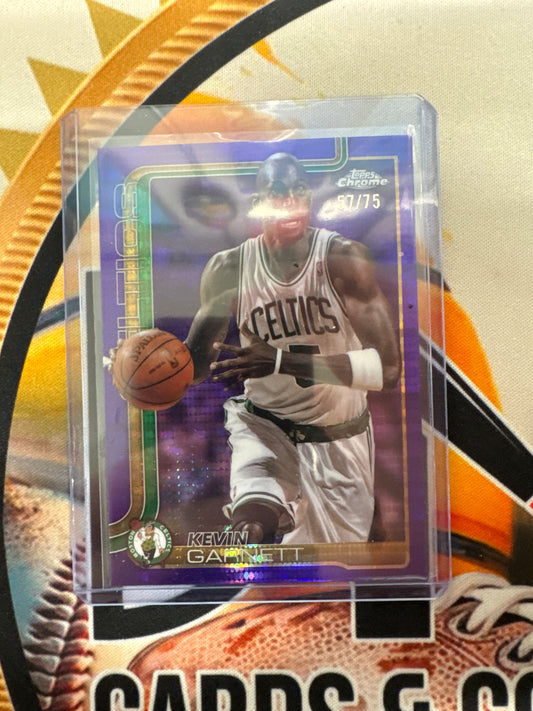 2025-26 Topps Chrome NBA Kevin Garnett Purple Pulsar Refractor /75