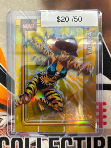 2026 Topps Chrome Marvel Tigra Storm’s Lightning Gold Refractor /50