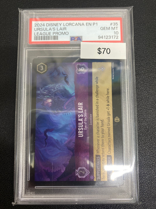 Disney Lorcana P1 League Promo Ursula’s Lair PSA 10