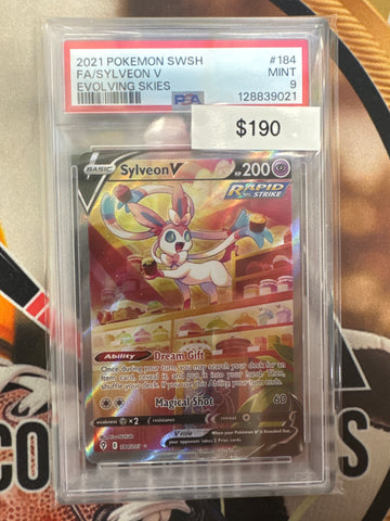 2021 Pokémon Sylveon V Evolving Skies PSA 9