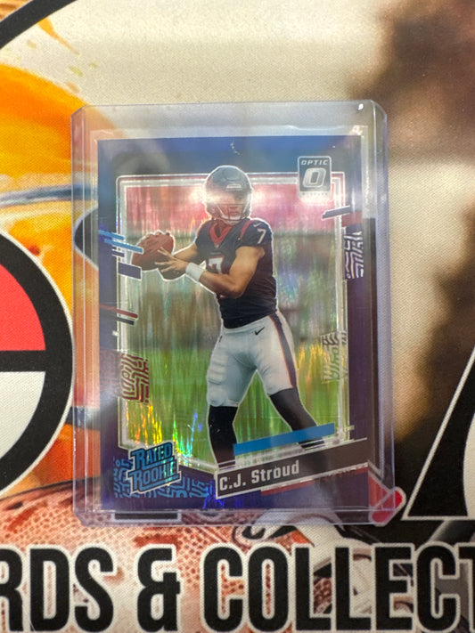 2023 Panini Donruss Optic NFL C.J. Stroud Rated Rookie Purple Shock