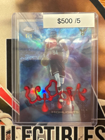2026 Topps Chrome NBA X Cactus Jack Giannis Antetokounmpo Utopia Highlights Red Refractor /5