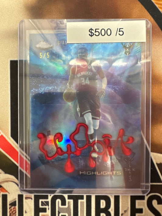 2026 Topps Chrome NBA X Cactus Jack Giannis Antetokounmpo Utopia Highlights Red Refractor /5
