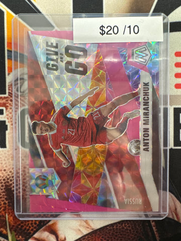 2021 Panini Mosaic UEFA Euro Soccer Anton Miranchuk Give And Go Pink Mosaic /10