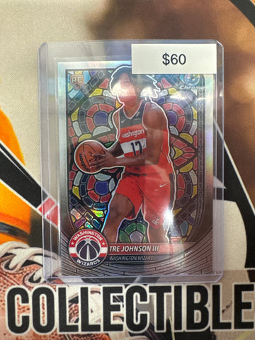 2026 Bowman Chrome Basketball Tre Johnson III Rookie Stained Glass SSP