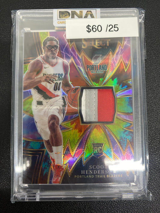 2023-24 Select Scoot Henderson Sparks Tie-Dye Rookie Patch /25