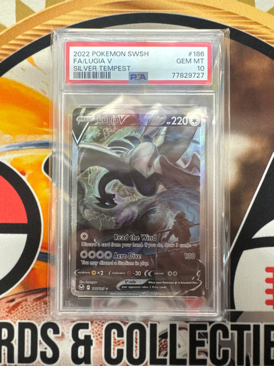Pokémon Lugia V Silver Tempest Alt Art 186/195 PSA 10