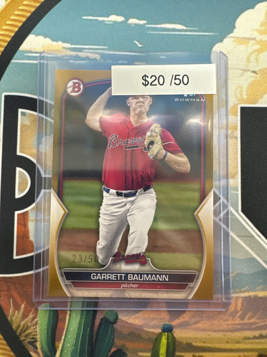 2023 Bowman Draft Garrett Baumann 1st Bowman Paper Gold /50