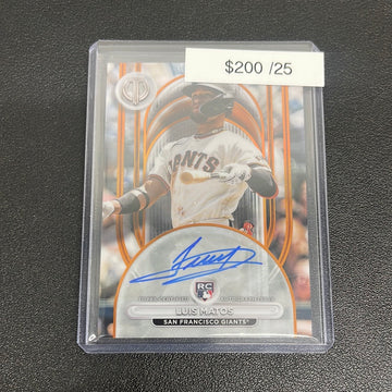 2024 MLB Topps Tribute Luis Matos Rookie Auto /25