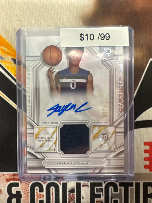 2024 Topps Royalty Basketball Jaylen Clark Rookie Relic Autograph Refractor /99